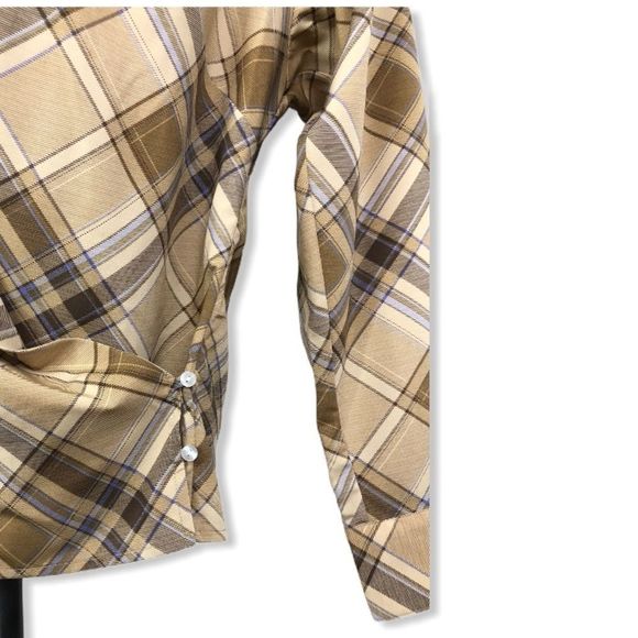 Lauren Ralph Lauren Riatana Plaid Surplice Blouse - Picture 4 of 13